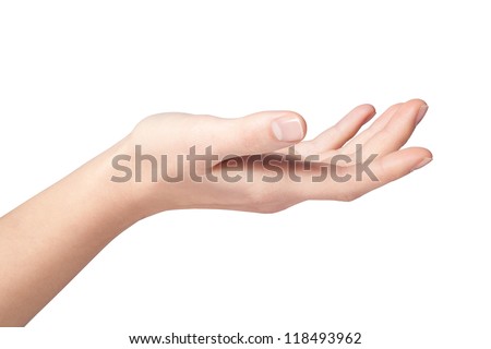 Women Hand Isolated On White Background Stock Photo (Edit Now