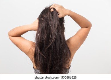 Women Itching Scalp ,itchy His Hair