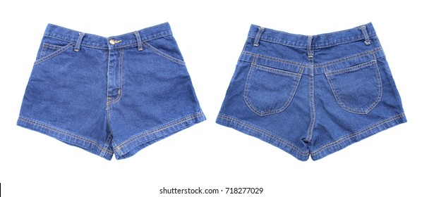 Women Jeans Shorts Isolated On White Stock Photo 718277029 | Shutterstock