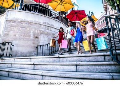 Women Making Shopping In Beverly Hills