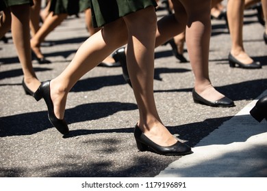 Women Military Marching Street Legs Shoes Stock Photo (Edit Now) 1179196888