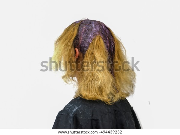 women with painted hair
root
