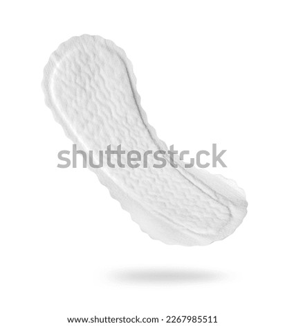 Women panty liner pad closeup isolated on white background