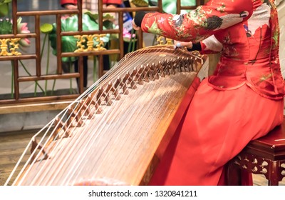 Women Playing Zither Chinese Instruments Stock Photo (Edit Now) 1317229088