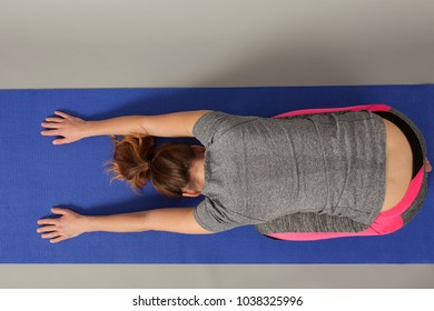 Women Practice Yoga Sleeping Dog Top View