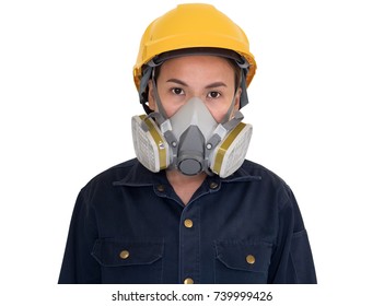 Women Protection Cartridge Respirator Gas Mask - Close Up.