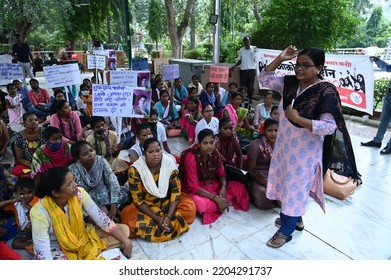 Women Protesting Against The Murder Of Tribal Woman Prabha Ekka After The Rape. Gurgaon, Haryana, India. September 20, 2022.