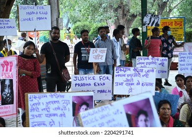 Women Protesting Against The Murder Of Tribal Woman Prabha Ekka After The Rape. Gurgaon, Haryana, India. September 20, 2022.