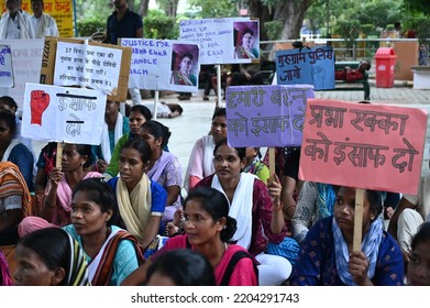 Women Protesting Against The Murder Of Tribal Woman Prabha Ekka After The Rape. Gurgaon, Haryana, India. September 20, 2022.