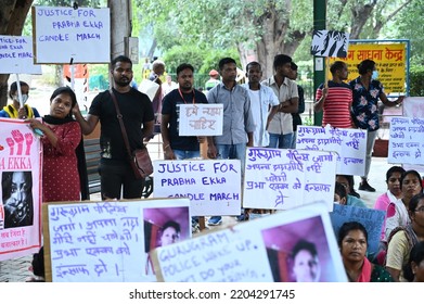 Women Protesting Against The Murder Of Tribal Woman Prabha Ekka After The Rape. Gurgaon, Haryana, India. September 20, 2022.