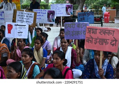 Women Protesting Against The Murder Of Tribal Woman Prabha Ekka After The Rape. Gurgaon, Haryana, India. September 20, 2022.