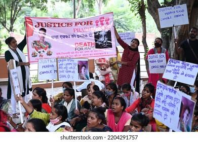 Women Protesting Against The Murder Of Tribal Woman Prabha Ekka After The Rape. Gurgaon, Haryana, India. September 20, 2022.