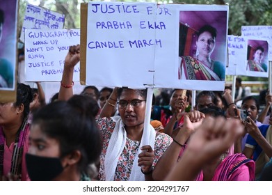 Women Protesting Against The Murder Of Tribal Woman Prabha Ekka After The Rape. Gurgaon, Haryana, India. September 20, 2022.