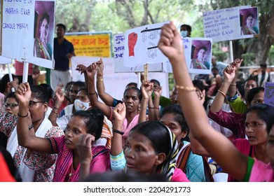 Women Protesting Against The Murder Of Tribal Woman Prabha Ekka After The Rape. Gurgaon, Haryana, India. September 20, 2022.