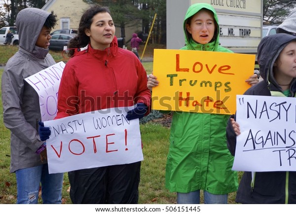 Women Protesting Donald Trump Donald Trump Stock Photo Edit