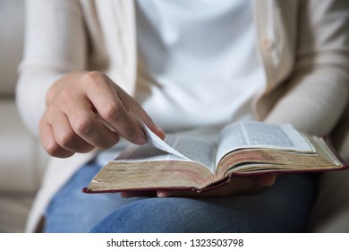 Frauen lesen die Heilige Bibel, lesen ein Buch.