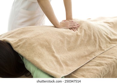 Women Receiving A Back Massage 