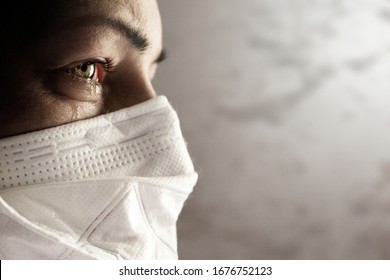 Women with safety mask from coronavirus. Covid 19 alpha, beta, gamma, delta, lambda, mu, omicron, ba.4, ba.5, deltacron, flurona, ba4, ba5 variants outbreak around the world