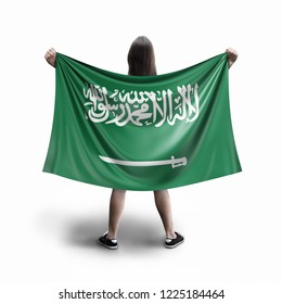 Women And Saudi Arabia Flag