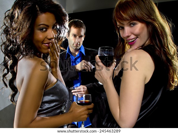 Women Seducing Man Bar Nightclub Stock Photo (Edit Now) 245463289