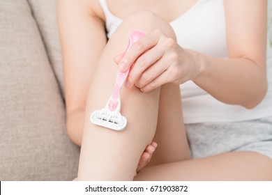 Women Shaving Their Feet