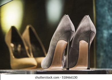 Women Shoes In A Luxury Store