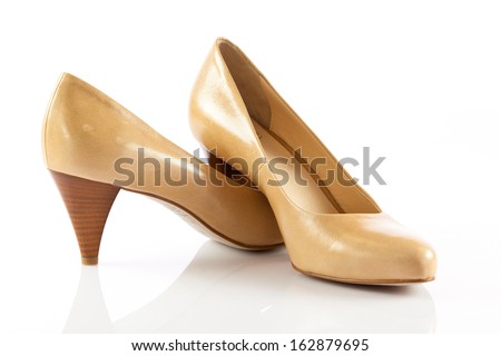 women shoes on white background