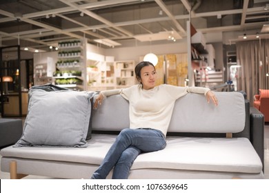 Women are shopping furniture