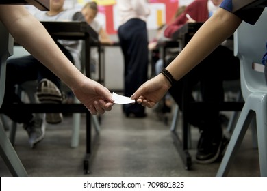 Women Students Cheating The Exam