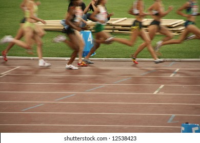 Women Track Race From Classic Sports Meeting In Athens Greece