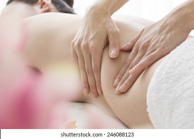 Women Undergoing Belly Massage