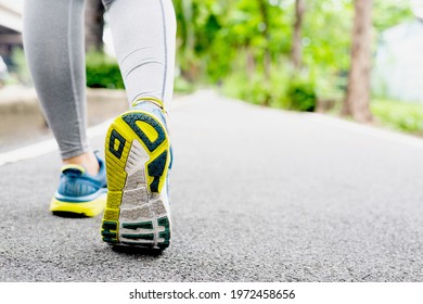 Women Walking Exercise In The Park