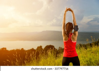 Women Warm Up Before A Morning Workout