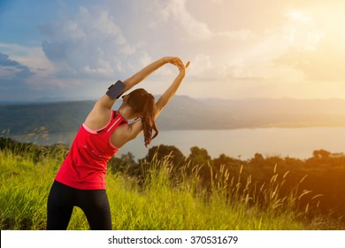 Women Warm Up Before A Morning Workout