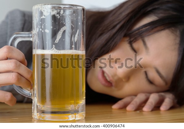 Women Who Get Drunk Sleep Stock Photo (Edit Now) 400906474