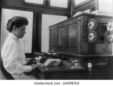 Women Working With Punch Cards At An Early Tabulating Machine At The U.S. Census Bureau, Ca. 1908.