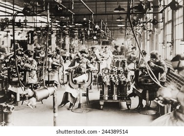 Women Working In Welding Department, Lincoln Motor Company In Detroit, Michigan During World War I.