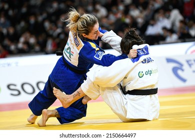 Women's -52 Kg, Distria Krasniqi Of Kosovo Competes During The Paris Grand Slam 2022, IJF World Judo Tour On February 5, 2022 In Paris, France.