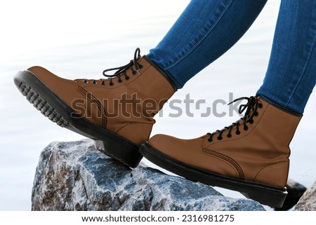 Women's ankled boots, casual fashion JPG super-high quality image