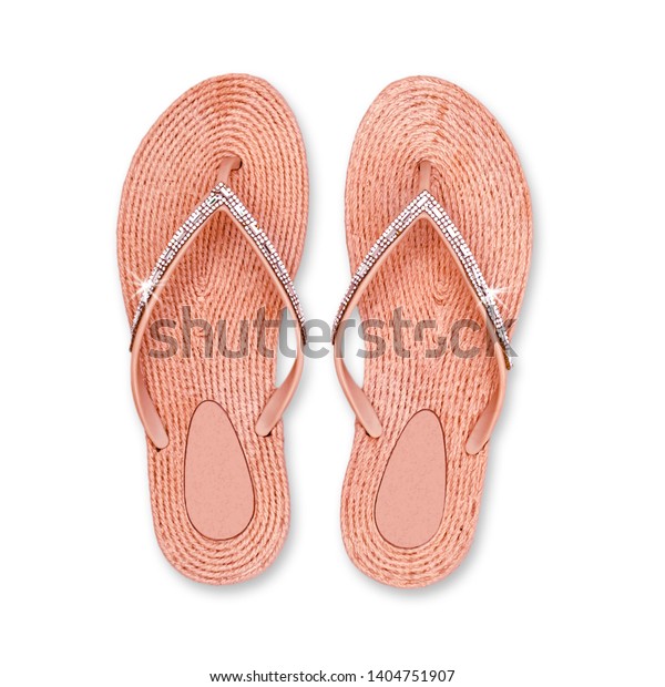 womens orange flip flops