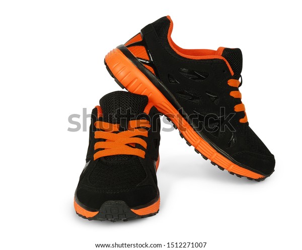 black and orange sneakers women's