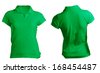woman's green shorts isolated