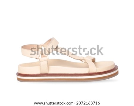 women's casual sandals cream color
