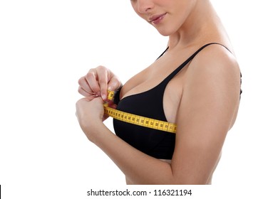 Women's chest size measured
