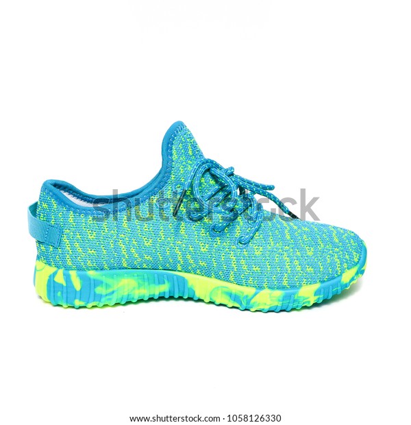 Womens Cool Green Sport Running Sneakers Stock Photo Edit Now