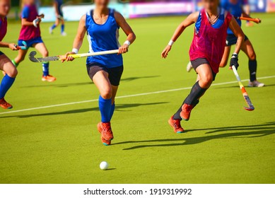 Women's field hockey , workout - Powered by Shutterstock