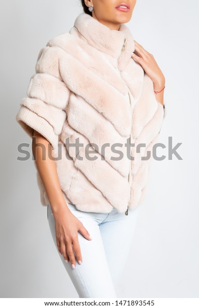 short sleeve fur jacket