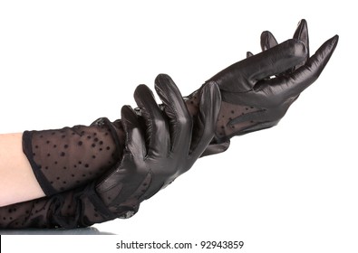 Fetish leather opera gloves something is Final, Fetish leather opera gloves