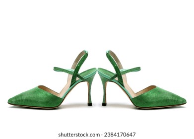 Women's high heel sandals on white background - Powered by Shutterstock