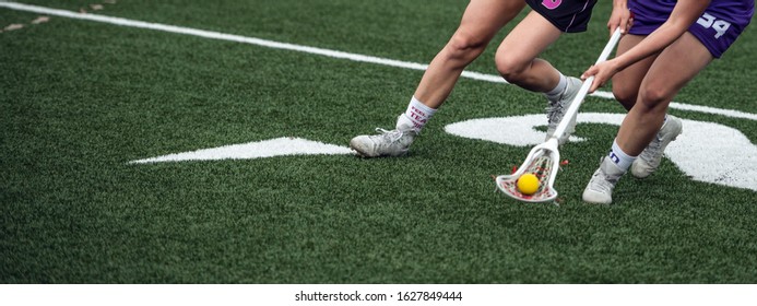 Women's Lacrosse Player On The Field